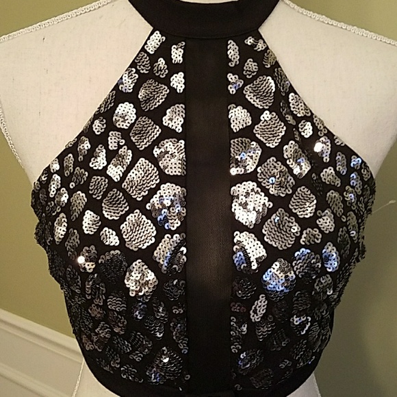 NWT Express Sequin Cutout Dress - Picture 7 of 8